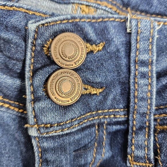 SO Jeans Womens 0 Blue Cuffed Skinny Stretch Denim Mid Rise Casual Pants - Picture 5 of 12